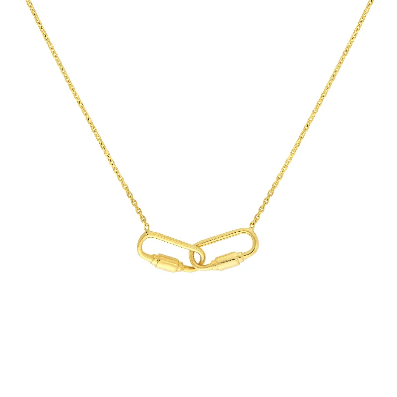 Your Perfect Accessory Now At The Best Price Petite Carabiner Links Necklace