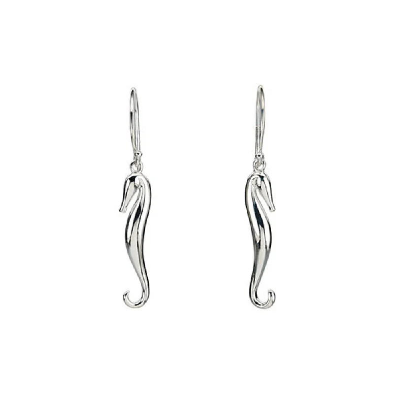 Shop Dazzling Jewelry With Special Promotional Discounts Polished Seahorse Earrings in Sterling Silver Shop Dazzling Jewelry With Special Promotional Discounts Polished Seahorse Earrings in Sterling Silver