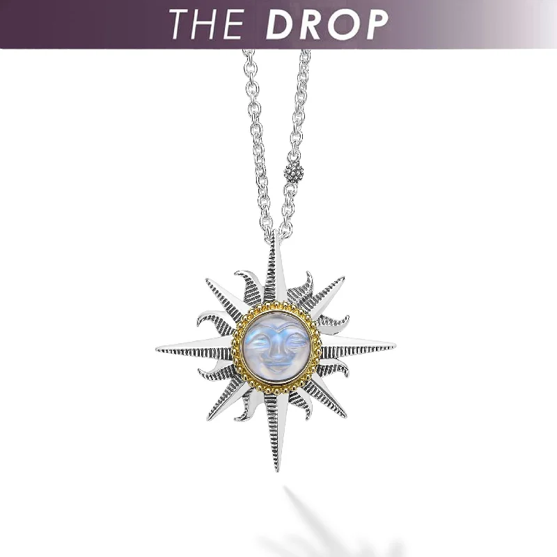 Best Jewelry Deals – Premium Quality At Exclusive Discounts Rare Wonders The Drop Two-Tone Moonstone Sun Pendant Necklace Best Jewelry Deals – Premium Quality At Exclusive Discounts Rare Wonders The Drop Two-Tone Moonstone Sun Pendant Necklace