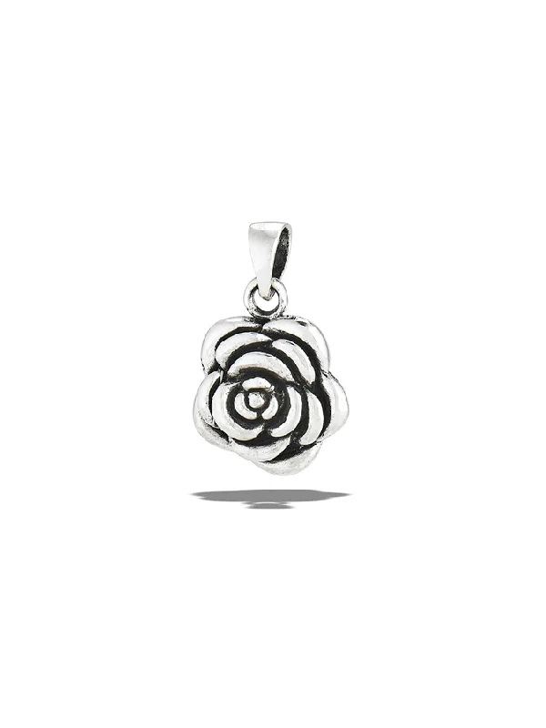 Delicate Crystal Jewelry For Sophisticated Charm Rose Blossom Pendant