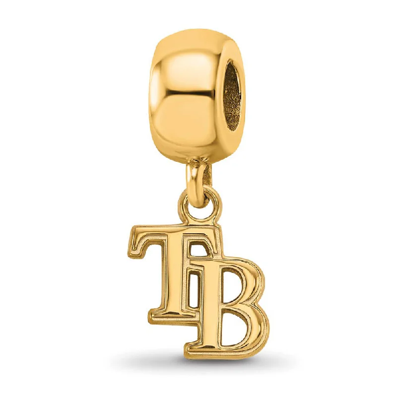 High-Quality Gemstone Jewelry For Special Occasions S.S. 14K Yellow Gold Plated MLB Tampa Bay Rays XS Dangle Bead Charm High-Quality Gemstone Jewelry For Special Occasions S.S. 14K Yellow Gold Plated MLB Tampa Bay Rays XS Dangle Bead Charm