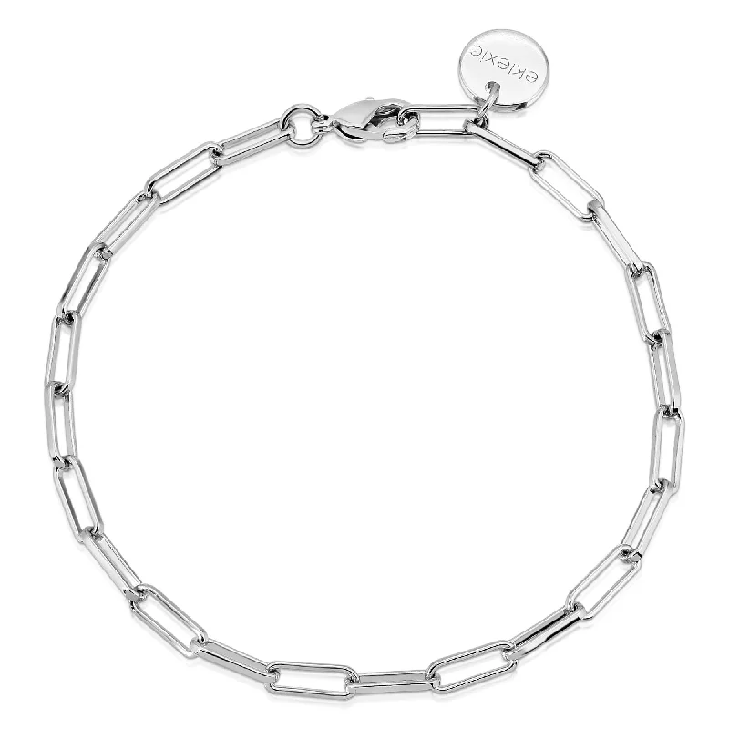 Jewelry Flash Sale – Stylish Designs At Unbeatable Rates Silver Elongated Link Chain Anklet