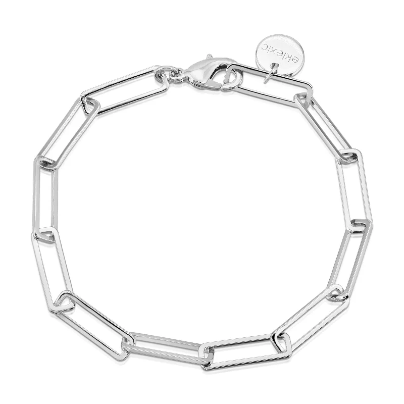 Unlock Unbeatable Jewelry Deals Before They’Re Gone Silver Large Rectangle Link Chain Anklet