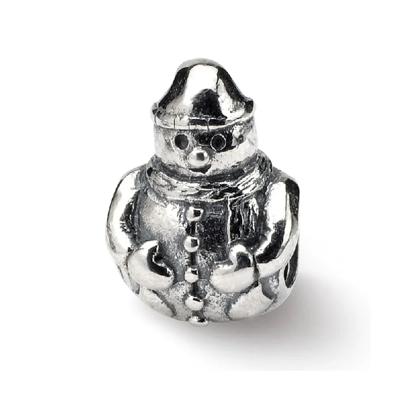 Sterling Silver Classic Snowman Bead Charm