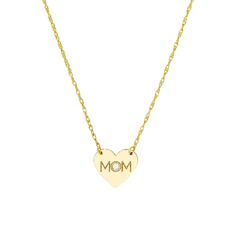 High-End Sparkle, Low-End Prices – Shop Now So You MOM Heart with Diamond Necklace