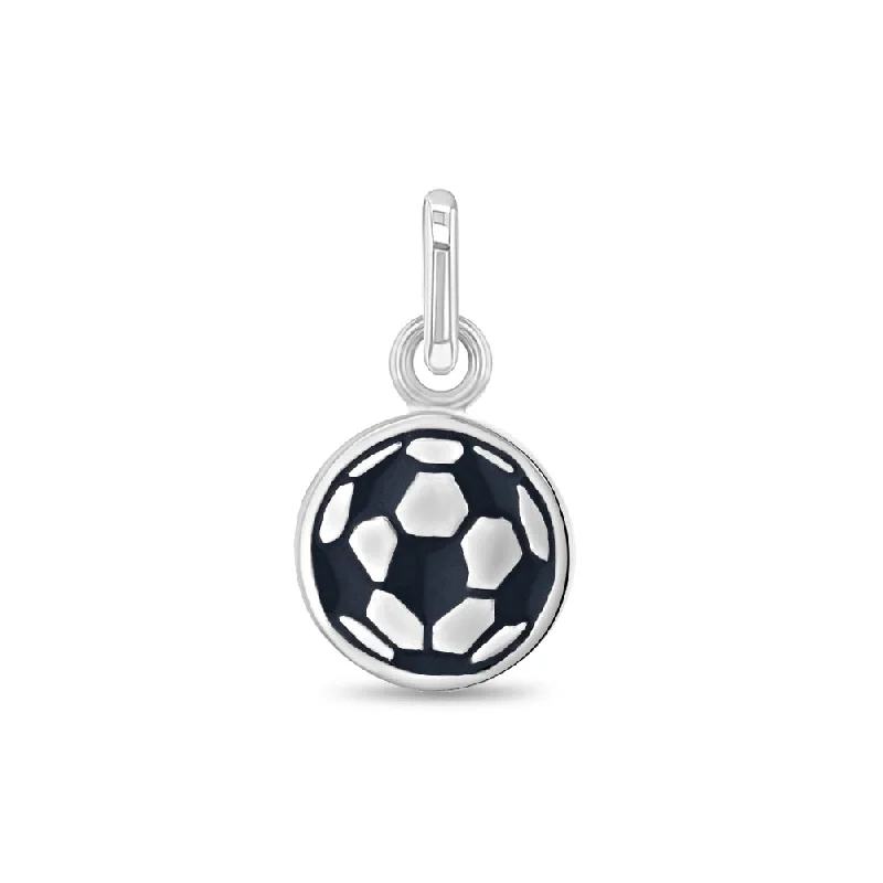 Soccer Ball Kids / Children's / Girls for Charm Bracelet - Sterling Silver