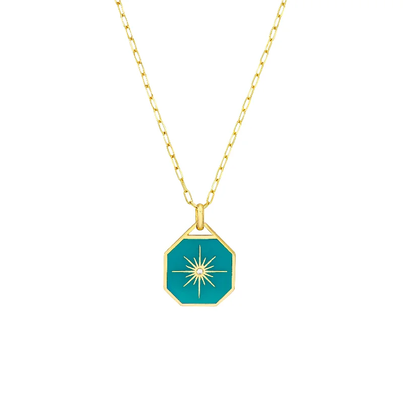 Shine In Style – Shop Jewelry Discounts Today Star Teal Enamel Octagon Medallion