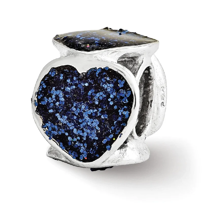 Bestselling Jewelry Now On Sale – Elevate Your Look Sterling Silver and Blue Glitter Enameled Heart Bead Charm Bestselling Jewelry Now On Sale – Elevate Your Look Sterling Silver and Blue Glitter Enameled Heart Bead Charm