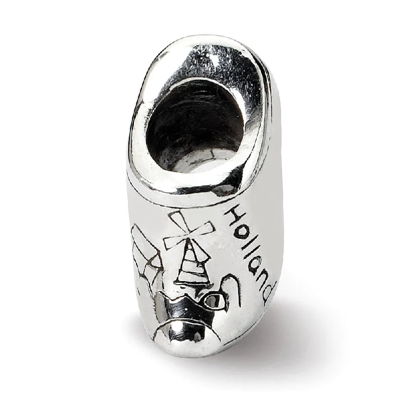 Sterling Silver Dutch Shoe Bead Charm