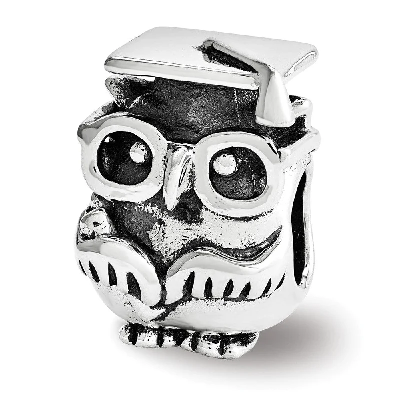 Shine Bright With Our Special Jewelry Promotions Sterling Silver Graduation Owl Bead Charm Shine Bright With Our Special Jewelry Promotions Sterling Silver Graduation Owl Bead Charm