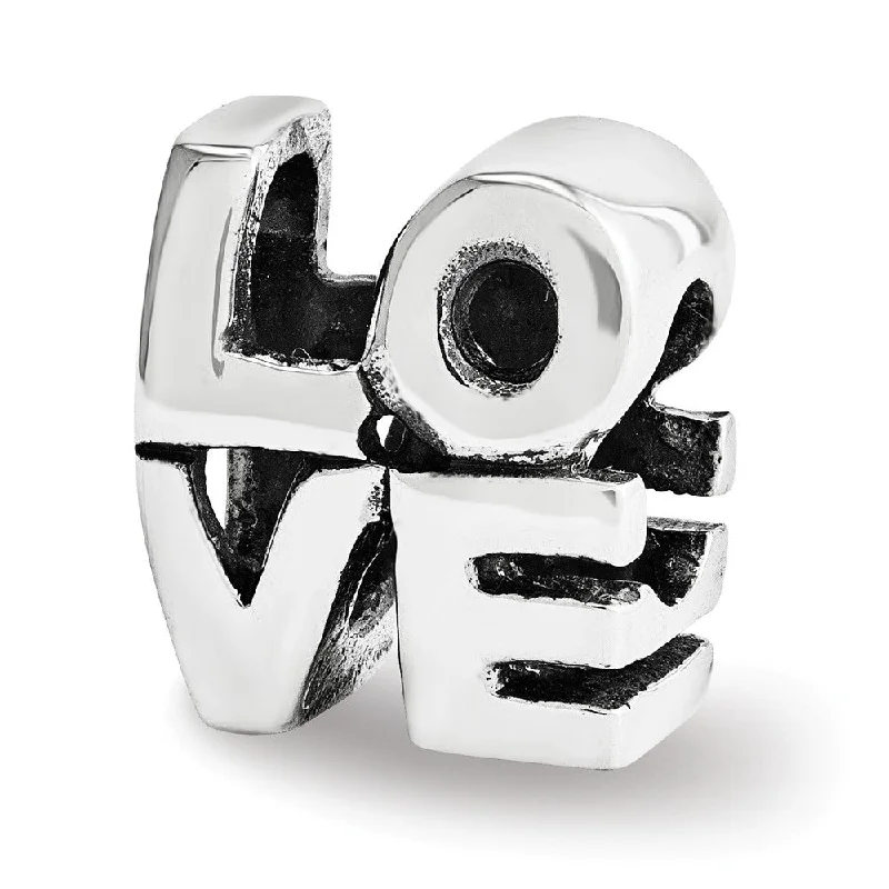 Limited-Time Offer On Elegant Jewelry Pieces Sterling Silver LOVE Script Bead Charm