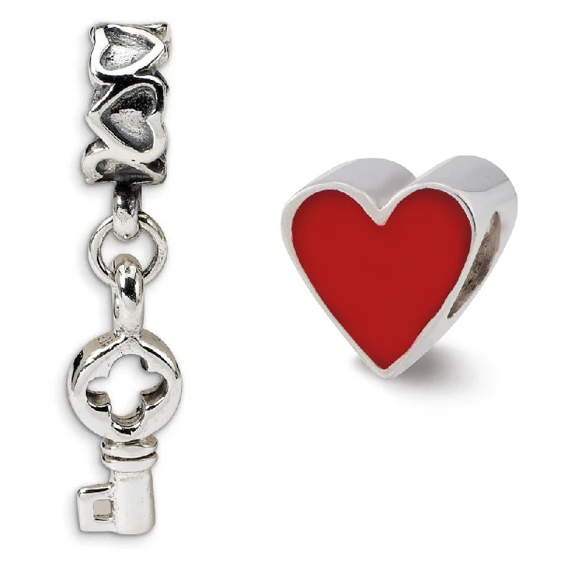 Shop Modern Jewelry Collections With Exclusive Discounts Sterling Silver & Red Enamel You Have The Keys Bead Charm Set of 2 Shop Modern Jewelry Collections With Exclusive Discounts Sterling Silver & Red Enamel You Have The Keys Bead Charm Set of 2