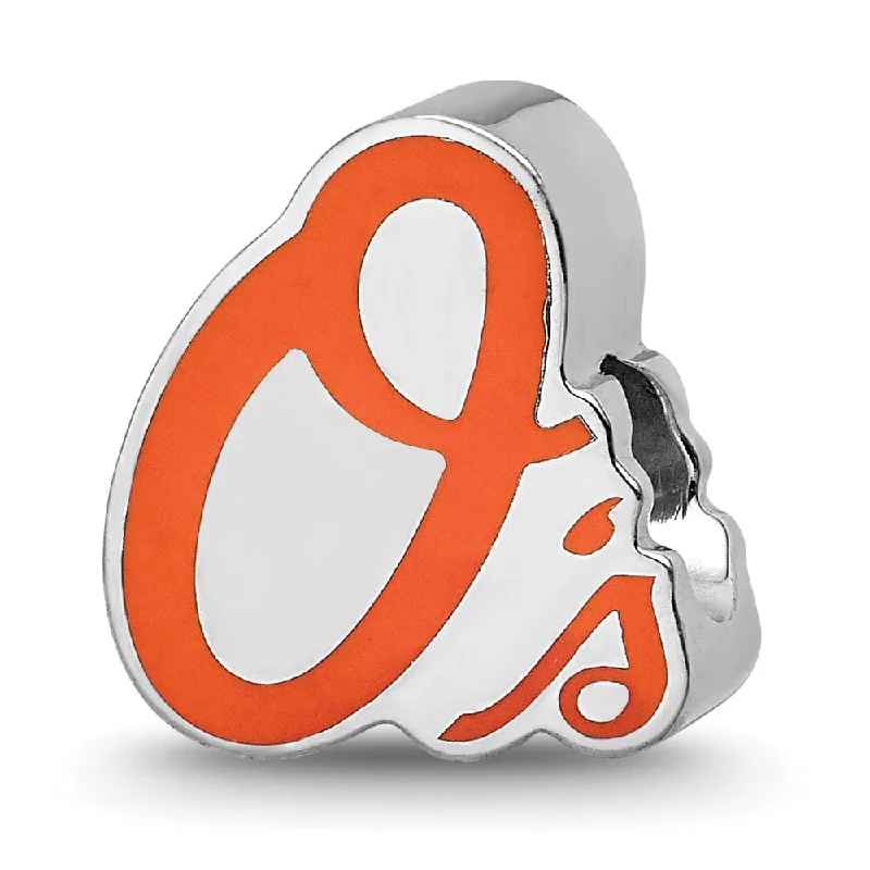 Holiday Jewelry Sale – Perfect Gifts At The Best Prices Sterling Silver Rhodium Plated MLB Baltimore Orioles Enamel Bead Charm