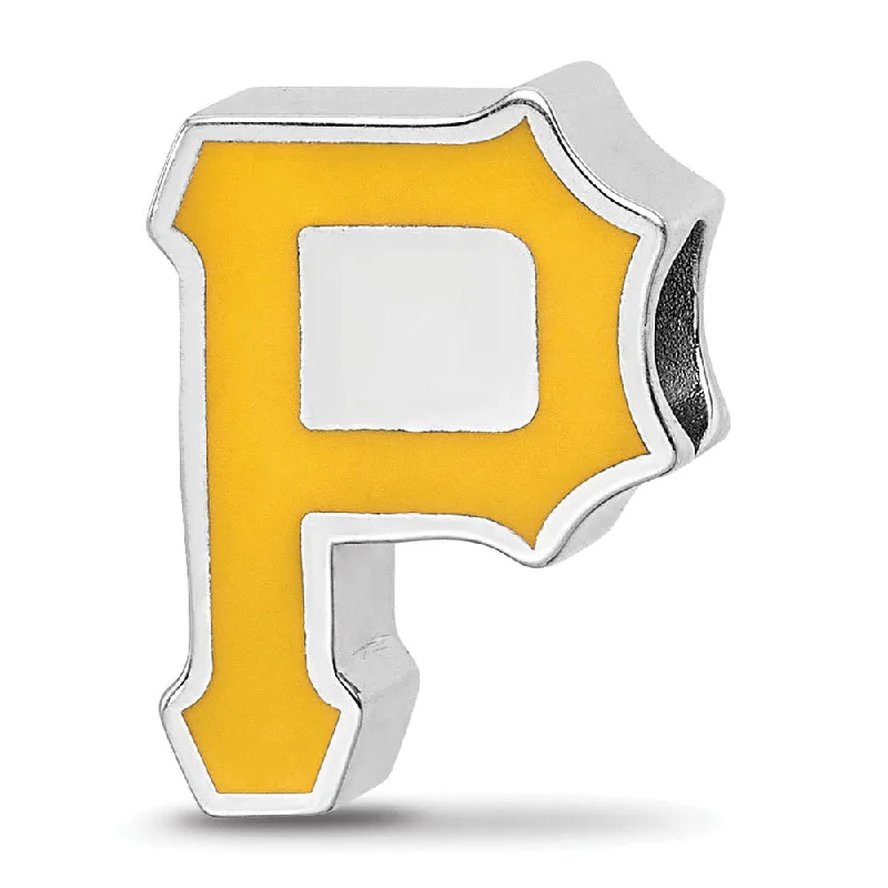 Buy More, Save More – Special Jewelry Discounts Sterling Silver Rhodium Plated MLB Pittsburgh Pirates Enameled Bead Buy More, Save More – Special Jewelry Discounts Sterling Silver Rhodium Plated MLB Pittsburgh Pirates Enameled Bead