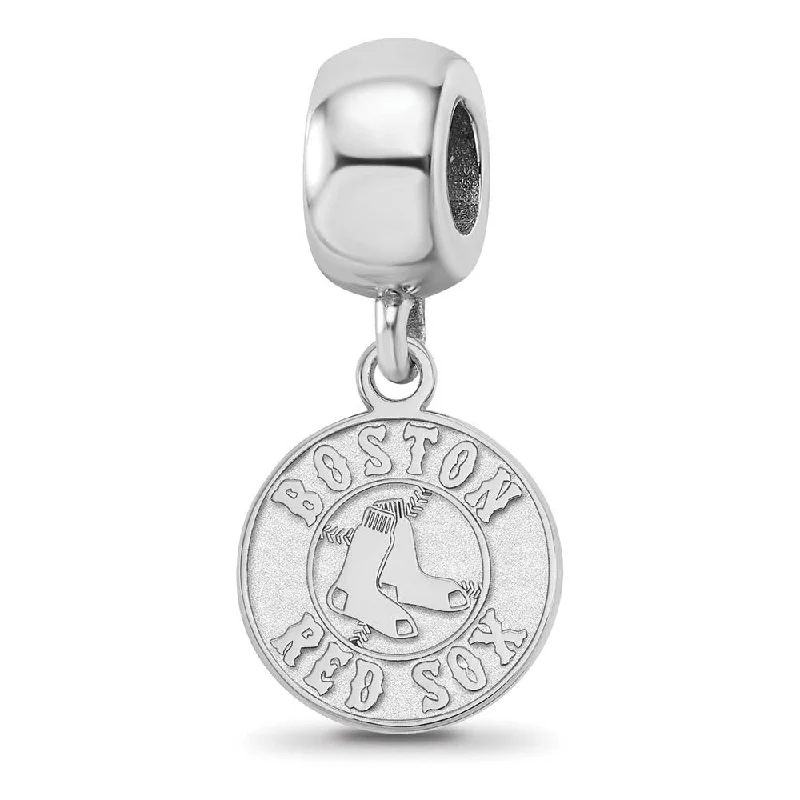 Best-Selling Jewelry Now Available At Special Deals Sterling Silver Rhodium Plated MLB Red Sox SM Disc Dangle Bead Charm Best-Selling Jewelry Now Available At Special Deals Sterling Silver Rhodium Plated MLB Red Sox SM Disc Dangle Bead Charm