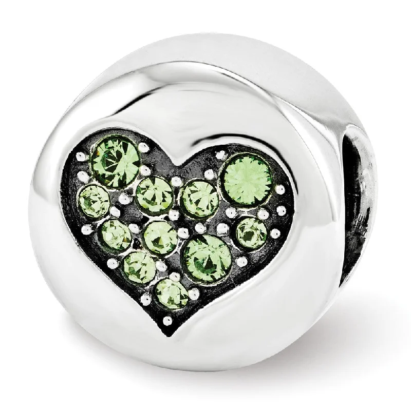 Seasonal Jewelry Sale – Upgrade Your Style Today Sterling Silver with Crystals August Heart Strength Bead Charm Seasonal Jewelry Sale – Upgrade Your Style Today Sterling Silver with Crystals August Heart Strength Bead Charm