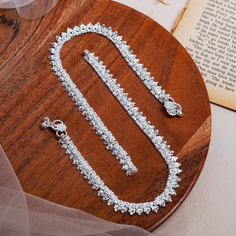 Stunning Statement Jewelry, Unbeatable Discounts Teejh Taarini Silver Anklets
