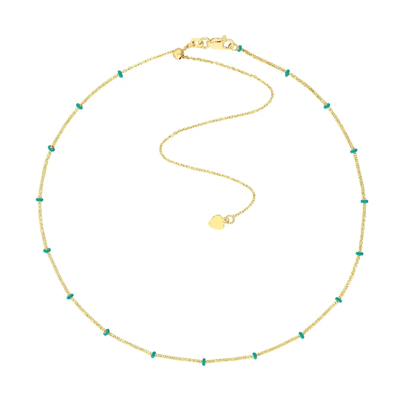 Save On Luxury Jewelry Pieces – Limited-Time Offers Turq Enamel Stations Saturn Chain Choker Save On Luxury Jewelry Pieces – Limited-Time Offers Turq Enamel Stations Saturn Chain Choker