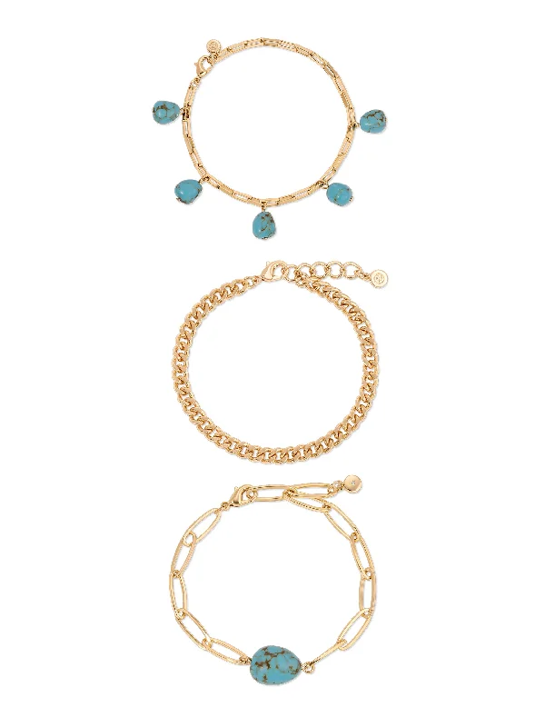Special Deals On Handcrafted And Designer Jewelry Turquoise Nugget Bracelet Set