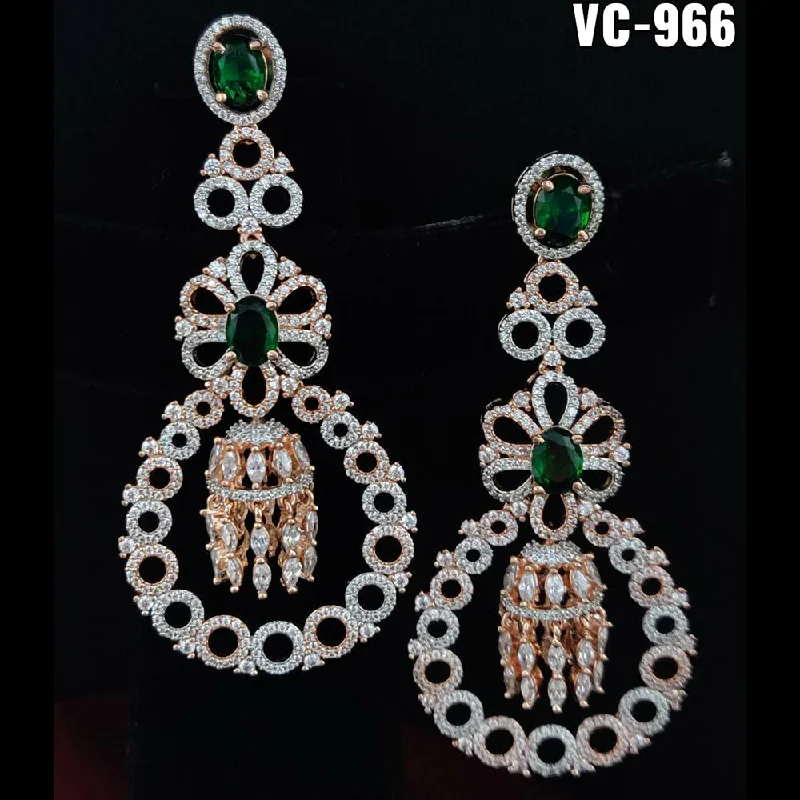 Vivah Creation 2 tone Plated AD Stone Dangler Earrings