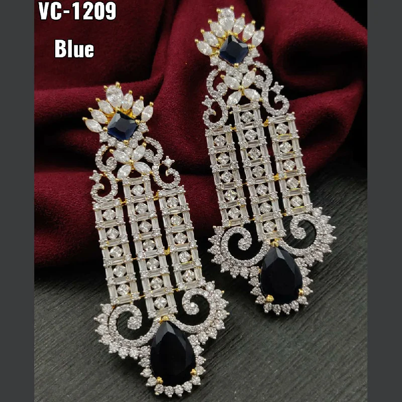 Vivah Creation  Gold Plated AD Stone Dangler Earrings