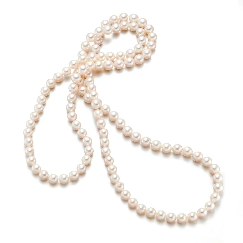 Elevate Your Outfit With Discounted Statement Jewelry 7.5mm Baroque White Akoya Rope Necklace Elevate Your Outfit With Discounted Statement Jewelry 7.5mm Baroque White Akoya Rope Necklace