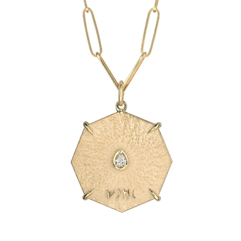Don't Miss Our Biggest Jewelry Sale Of The Season Gold Octagon "Seek" Pendant with Pear-Shape Diamond Don't Miss Our Biggest Jewelry Sale Of The Season Gold Octagon "Seek" Pendant with Pear-Shape Diamond