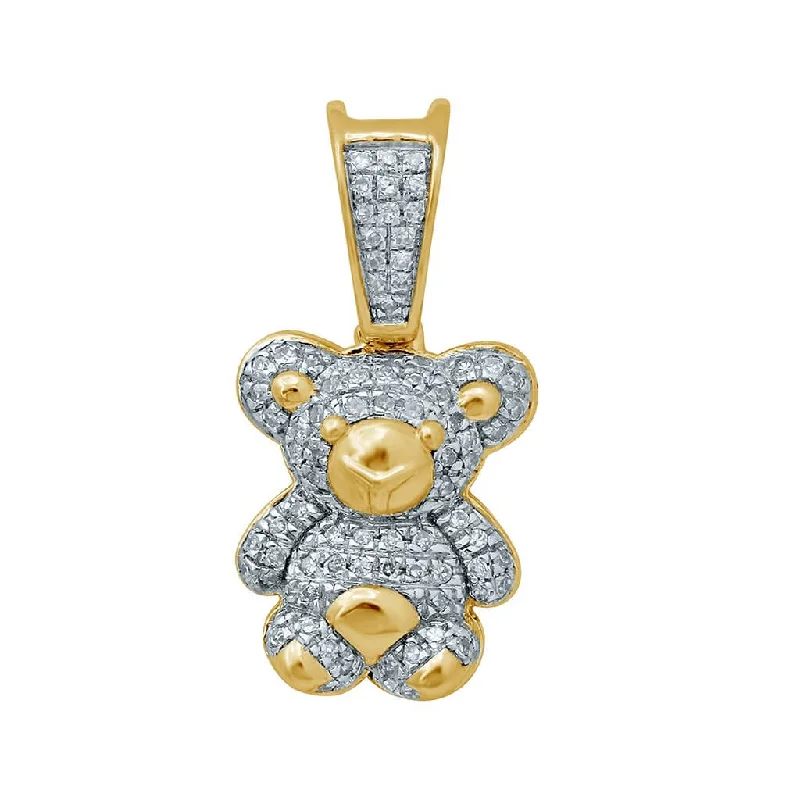 Premium Diamond Jewelry At Once-In-A-Lifetime Discounts 10K 0.19-0.23CT D-TADDY BEAR