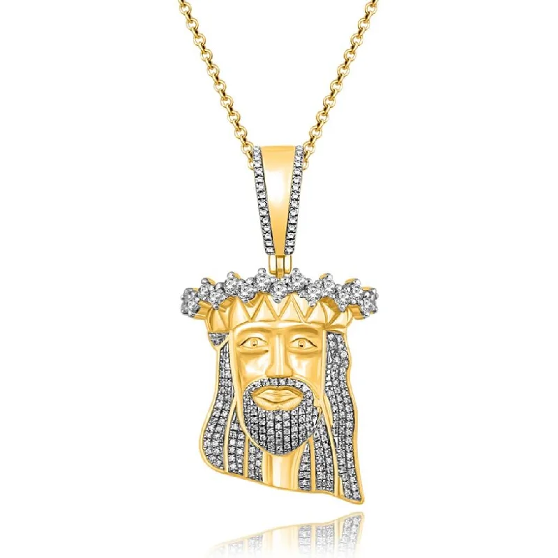 Limited-Stock Jewelry Sale – Shop Before It's Gone 10K 0.90-1.00CT D-JESUS HEAD