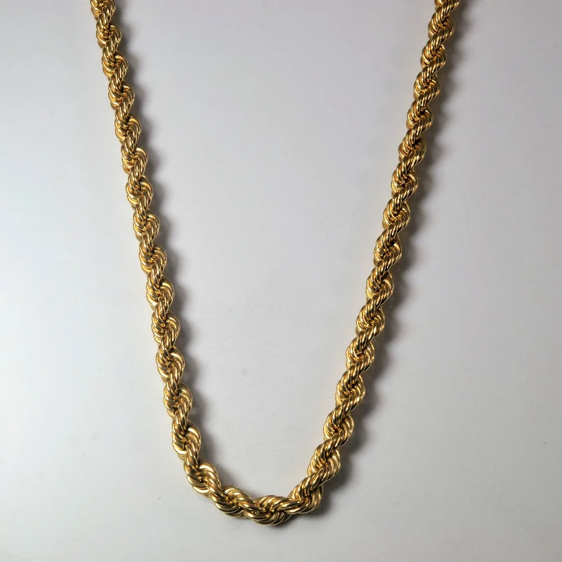 10k Yellow Gold Rope Chain | 22" |