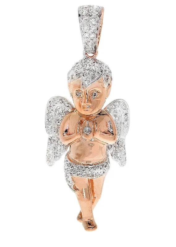 Modern Statement Jewelry For Bold Styling Diamond Angel Pendant | 10.28 Grams | 1.27 Carats