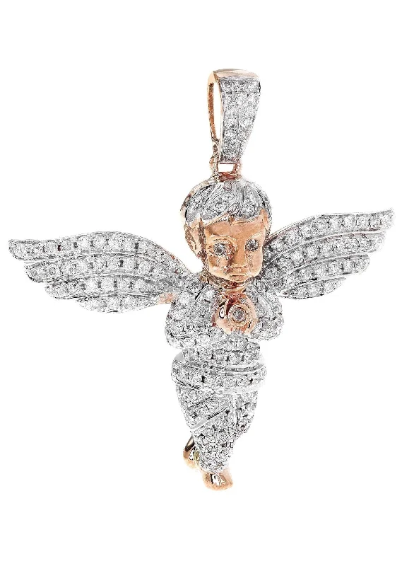 Eco-Friendly Sustainable Jewelry For Conscious Buyers Diamond Angel Pendant | 10.5 Grams | 1.58 Carats