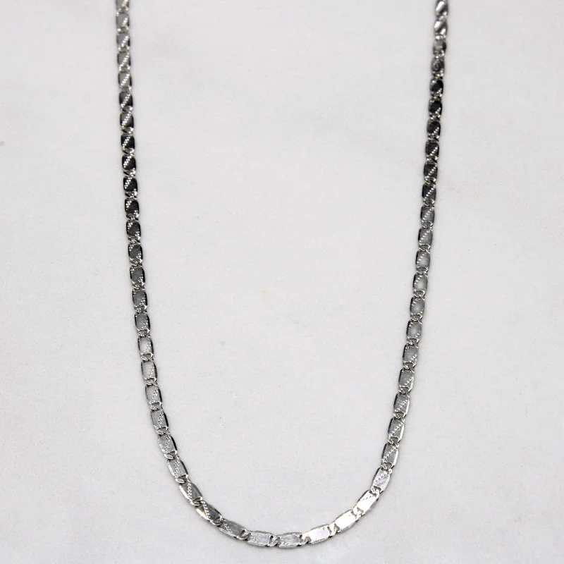Clearance Sale On High-End Jewelry Collections 10k White Gold Anchor Link Chain | 16" |