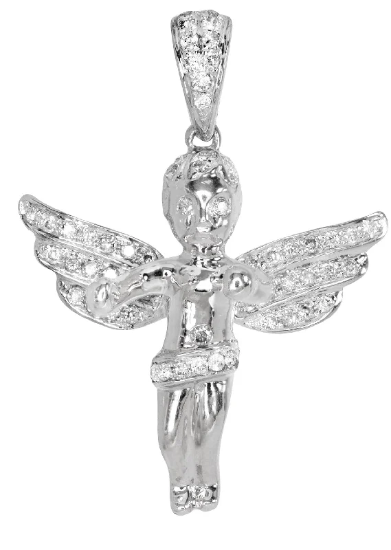 Flash Sale On Exquisite Jewelry – Don't Miss Out Diamond Angel Pendant | 4.77 Grams | 0.59 Carats