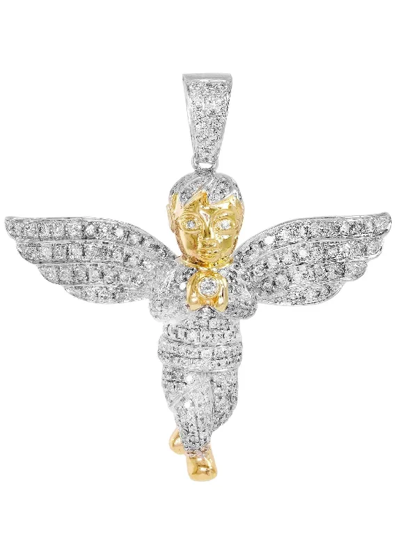 Adjustable Charm Bracelets For A Perfect Fit Diamond Angel Pendant | 16.03 Grams | 2.85 Carats