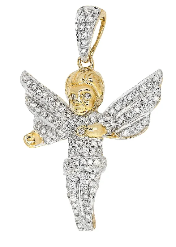 Special Offers On Handcrafted And Designer Jewelry Diamond Angel Pendant | 4.14 Grams | 0.81 Carats