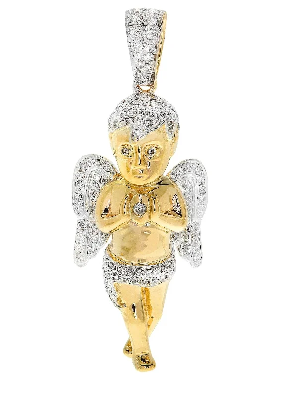 Limited-Time Jewelry Sale – Elegant Styles At Less Diamond Angel Pendant | 9.67 Grams | 1 Carats