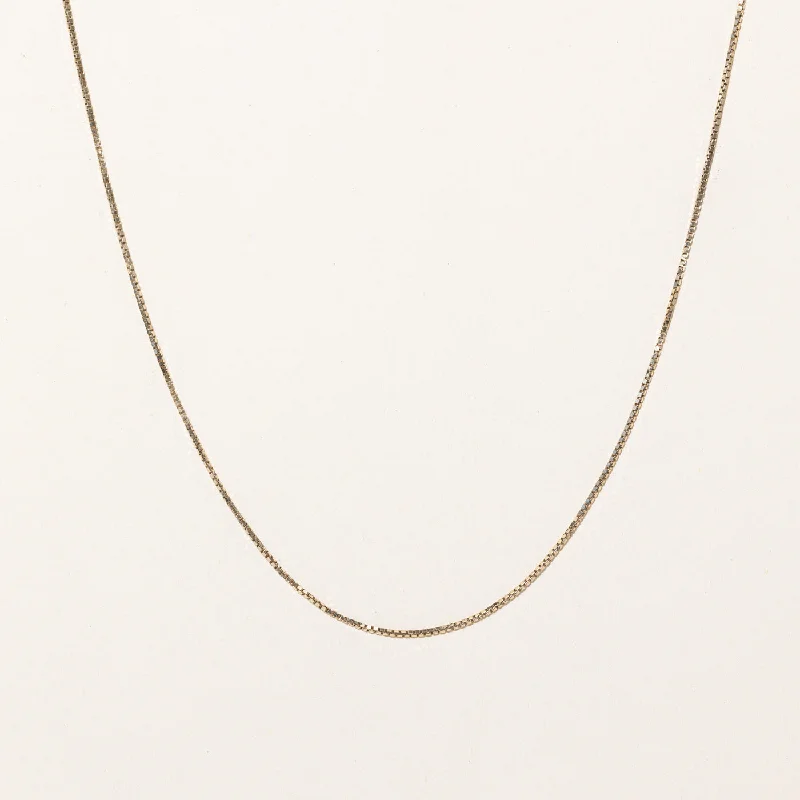 10k Yellow Gold Box Link Chain | 20" |