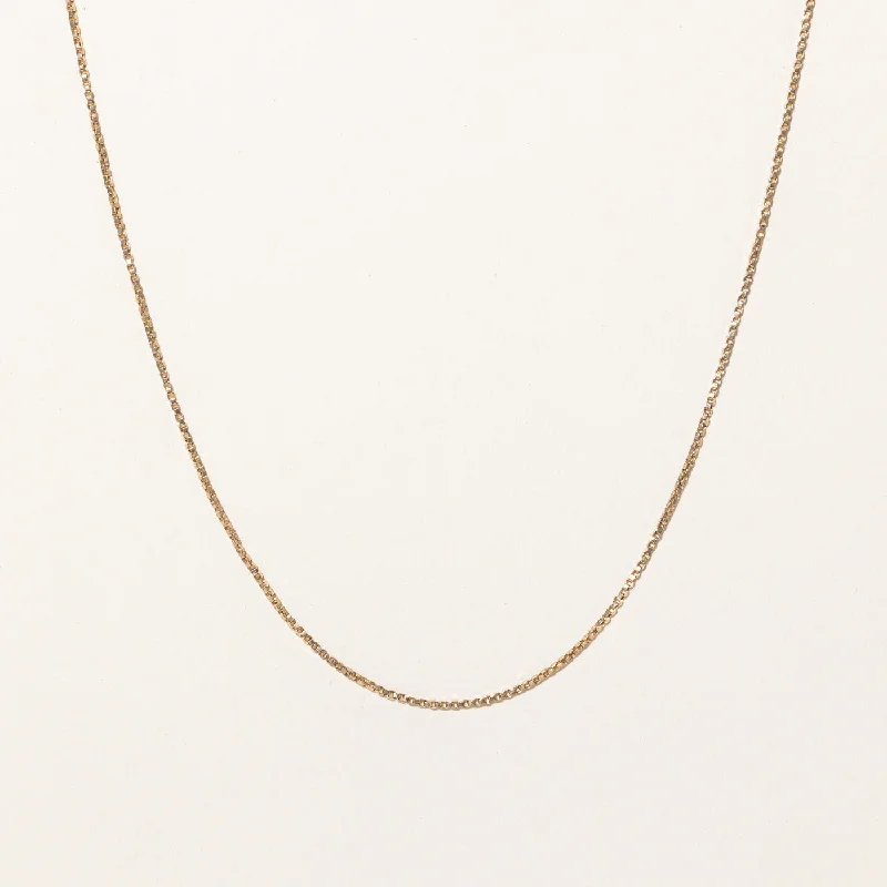 10k Yellow Gold Box Link Chain | 24" |