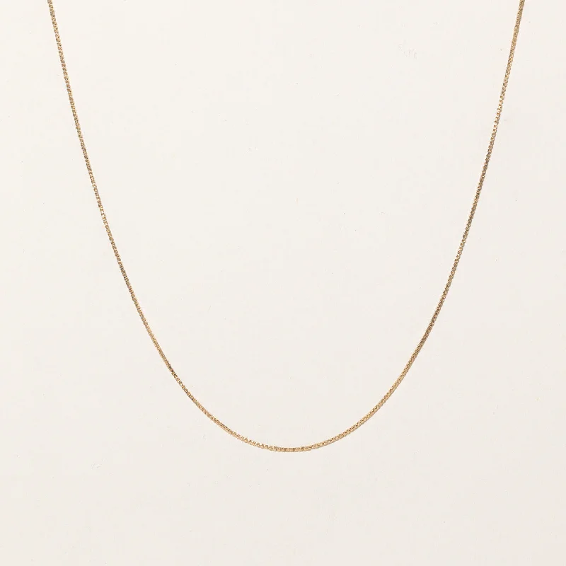 10k Yellow Gold Box Link Chain | 24" |