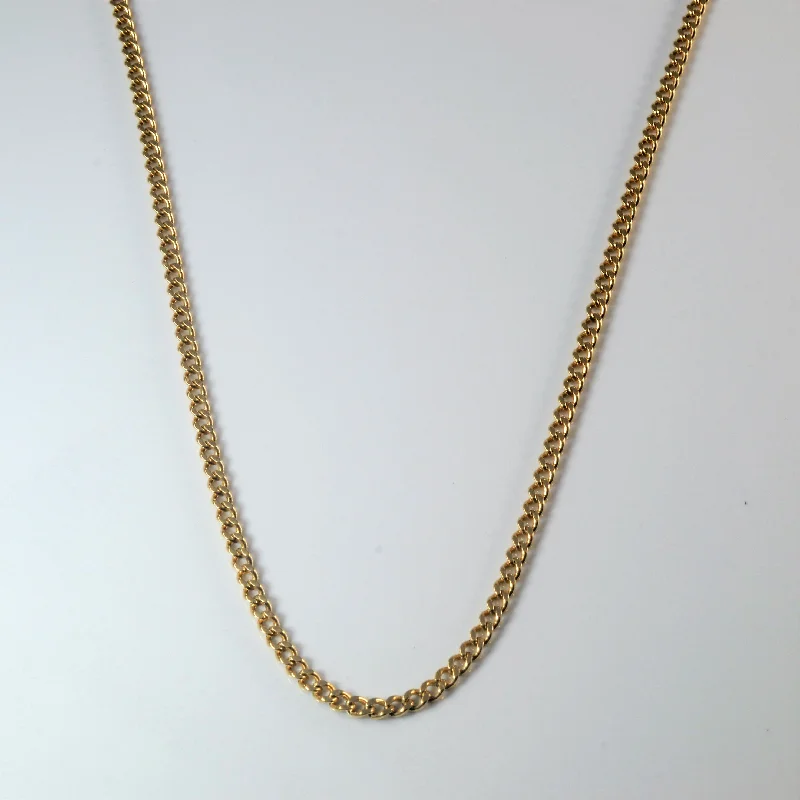 10k Yellow Gold Curb Chain | 24" |