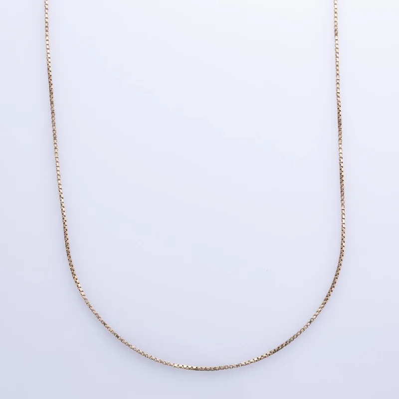 10k Yellow Gold Box Chain | 19" |