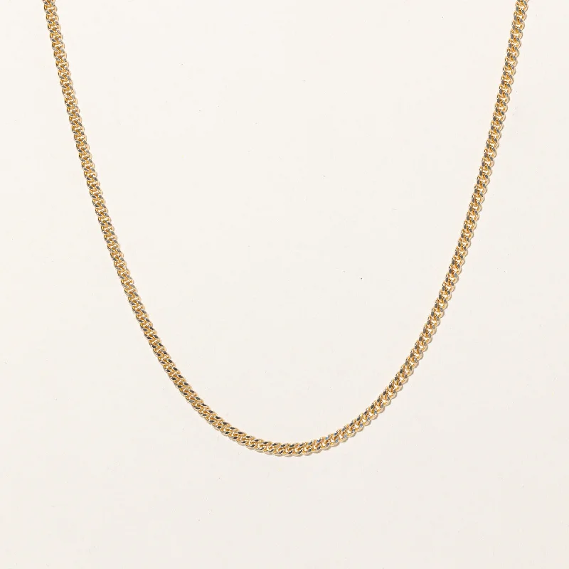 10k Yellow Gold Curb Link Chain | 22" |