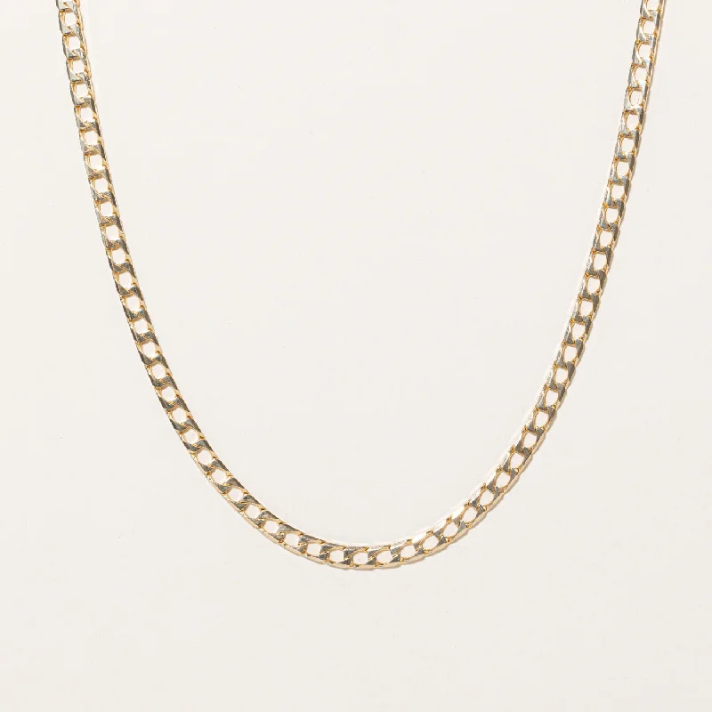 10k Yellow Gold Curb Link Chain | 25" |