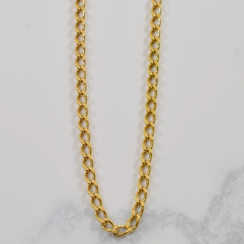 10k Yellow Gold Curb Chain | 19.5" |