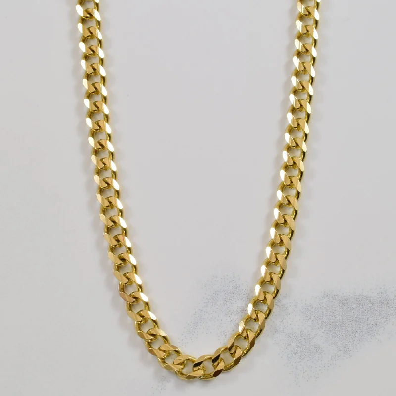 10k Yellow Gold Curb Chain | 20" |