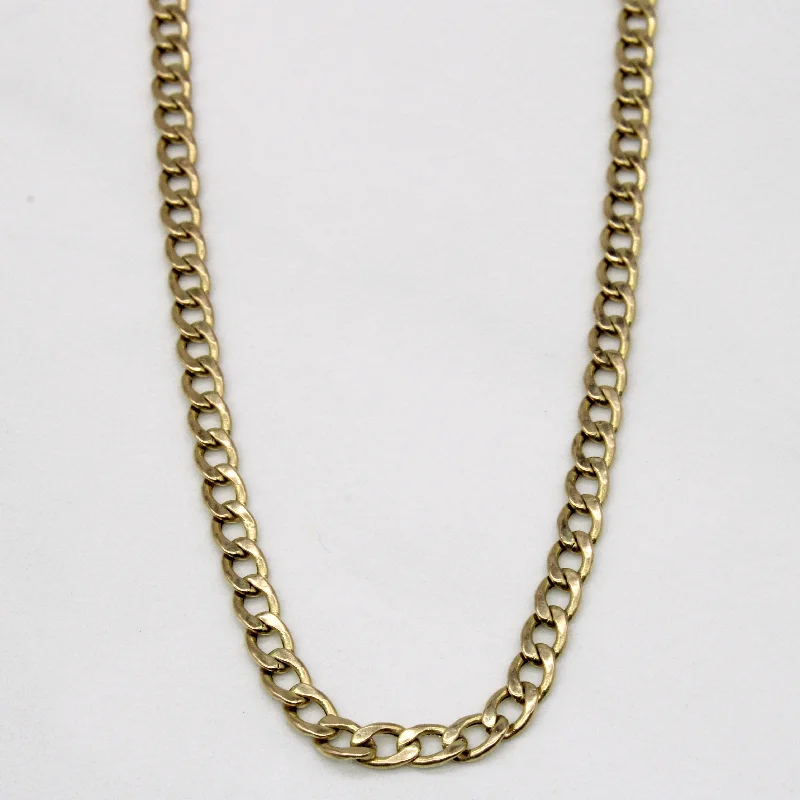 Special Deals On Handcrafted And Designer Jewelry 10k Yellow Gold Curb Link Chain | 23" |