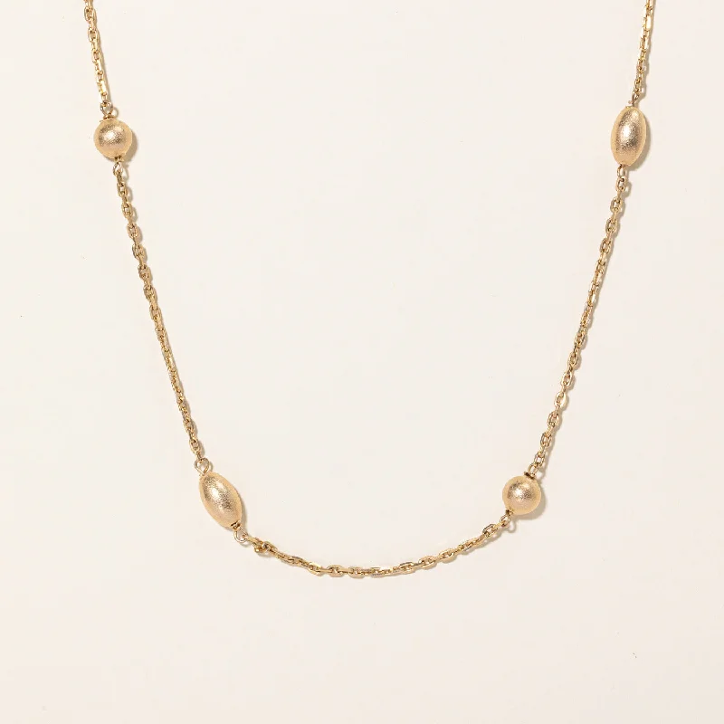 10k Yellow Gold Satellite Chain Necklace | 28" |