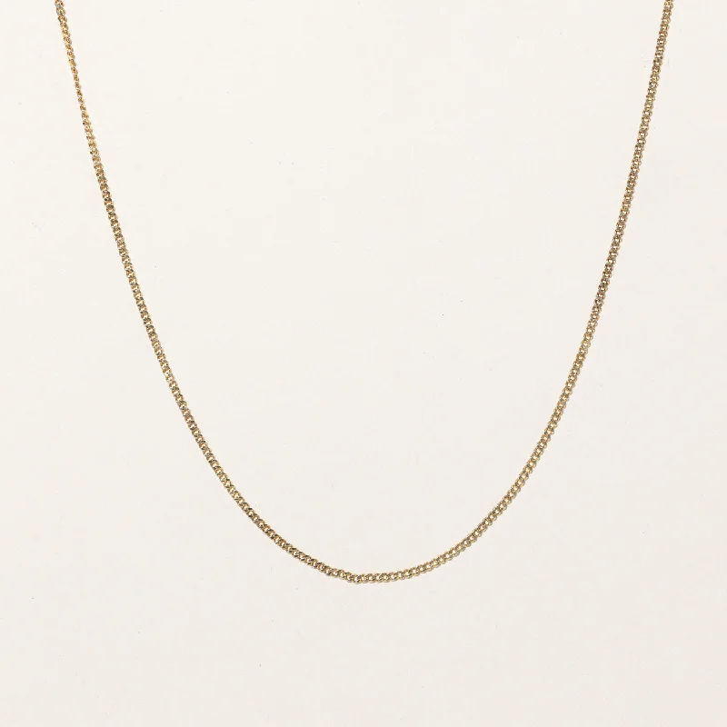 10k Yellow Gold Curb Link Chain | 19" |