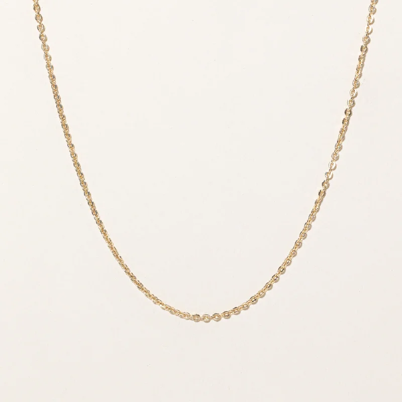 10k Yellow Gold Rolo Link Chain | 18" |